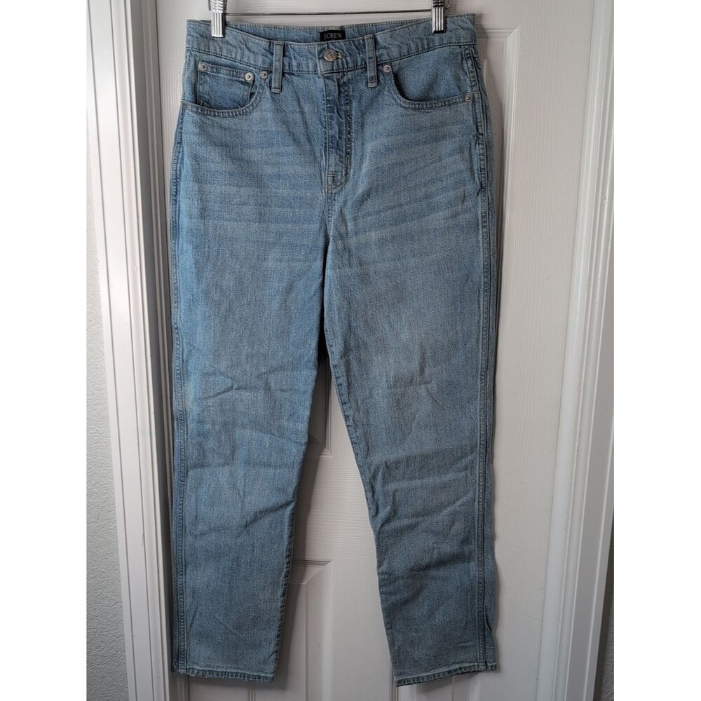 J. Crew Women's High Rise Classic Vintage  Light Blue Straight-Leg Jeans Size 28